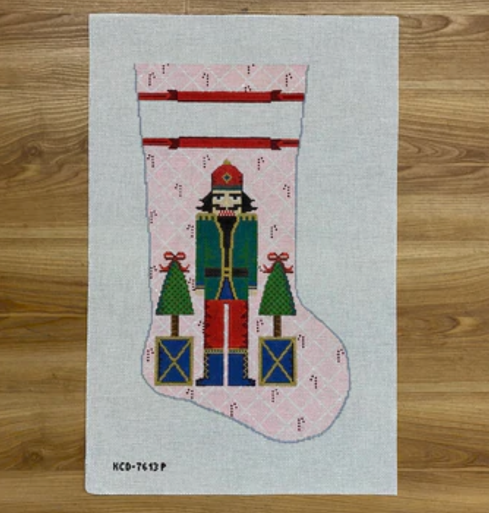 Needlepoint Stocking with French Horn - Pender & Peony - A Southern Blog