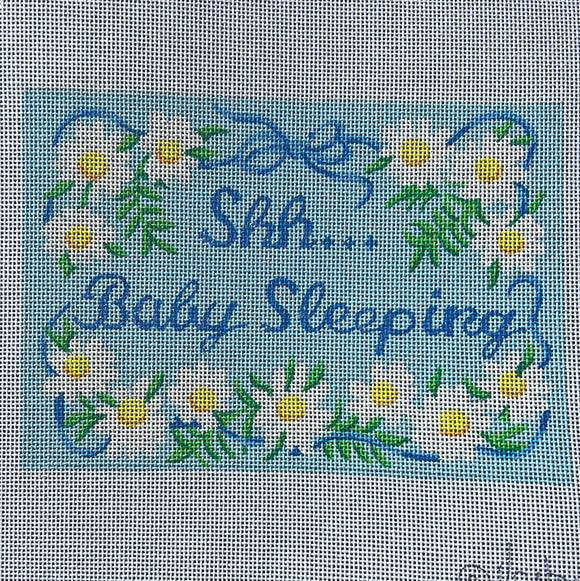 KDTS Apr24 - “Shh...Baby Sleeping – Daisies – blues, yellows & greens , SKU #DH-39