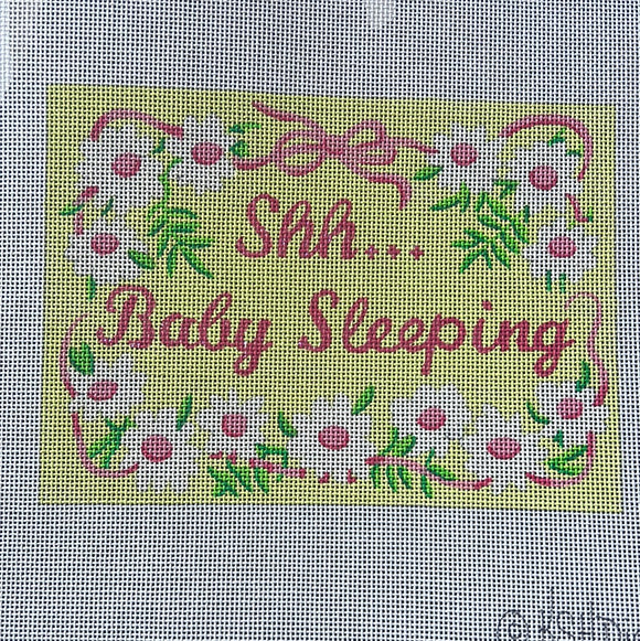 KDTS Apr24 - “Shh...Baby Sleeping – Daisies with Pink Centers – pinks & greens , SKU #DH-36