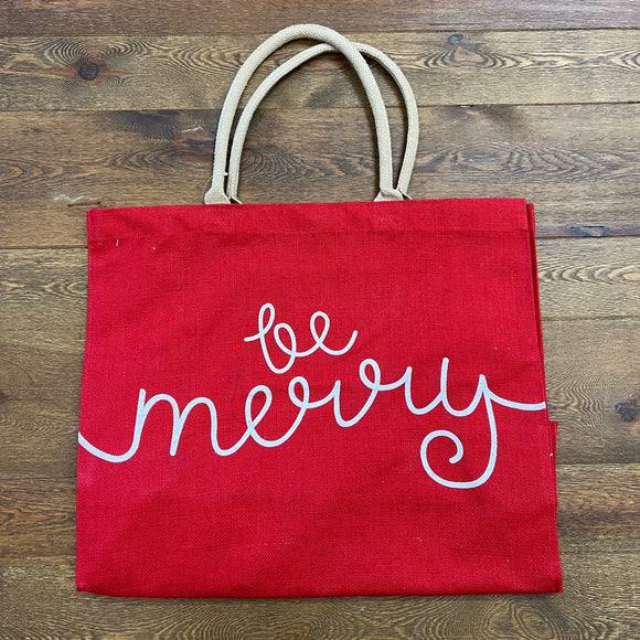 Large Tote - Be Merry