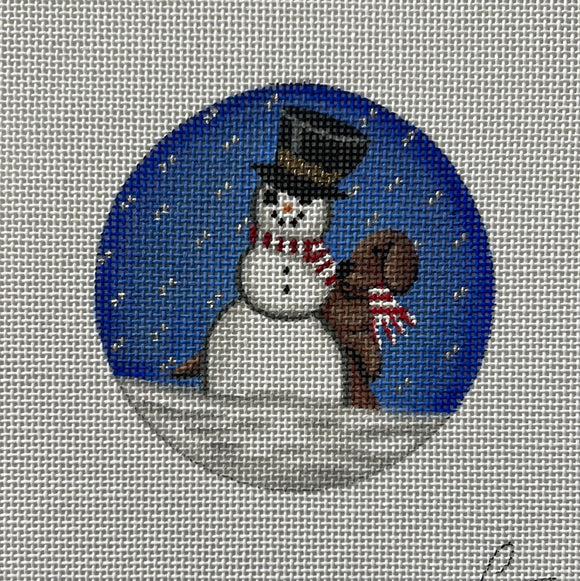 TTOR214 - Snowman with Pup Ornament
