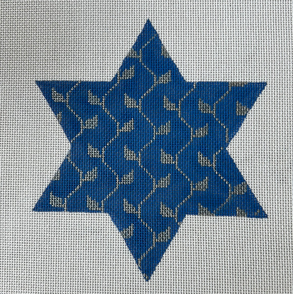 W-Star of David - Silver and Blue