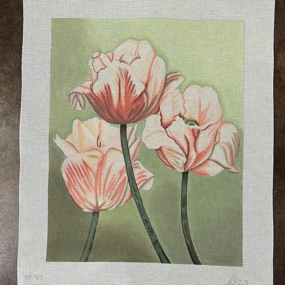 TTAP417, pink Tulips, 13 Meah, 15.5x19.5