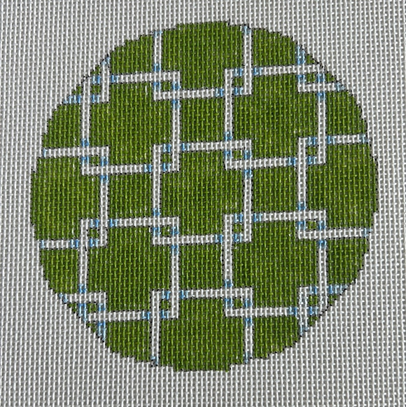 ATrd803L - Square Lattice Round/LimeAssociated Talents Trunk Show May24