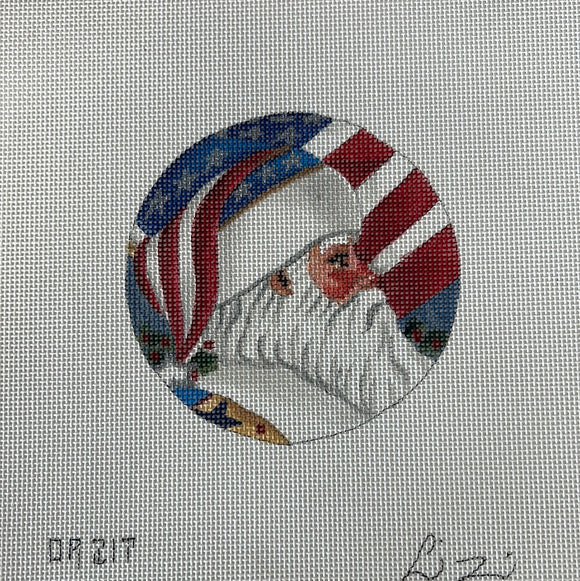 TTOR217 - Patriotic Santa Ornament