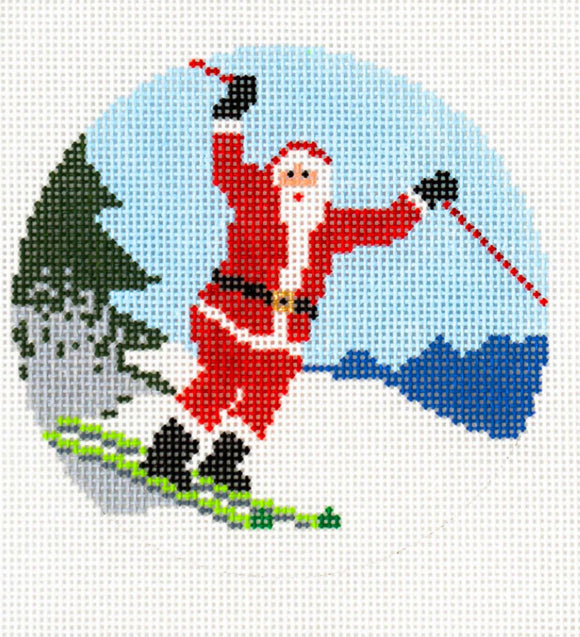 Sporty Santa - Skiing