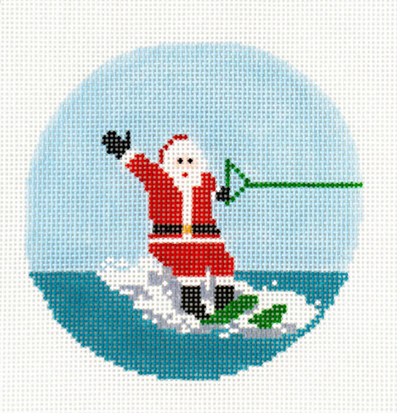 Sporty Santa - Water skiing