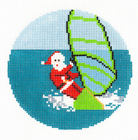 Sporty Santa - Windsurfing