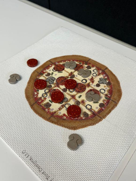 TTAG117-13 -Pizza Tic Tac Toe + Pepperoni/Mushroom Game Pieces