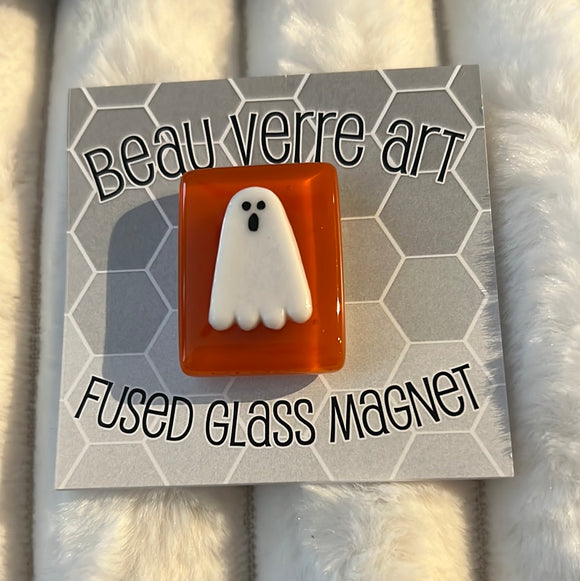 Ghost on Orange Needleminder Magnet