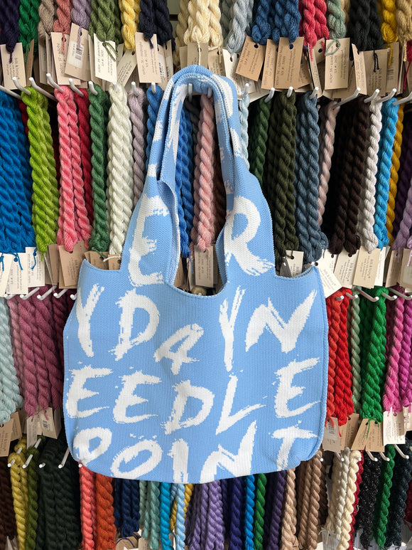 Everyday Needlepoint Bag - Light Blue