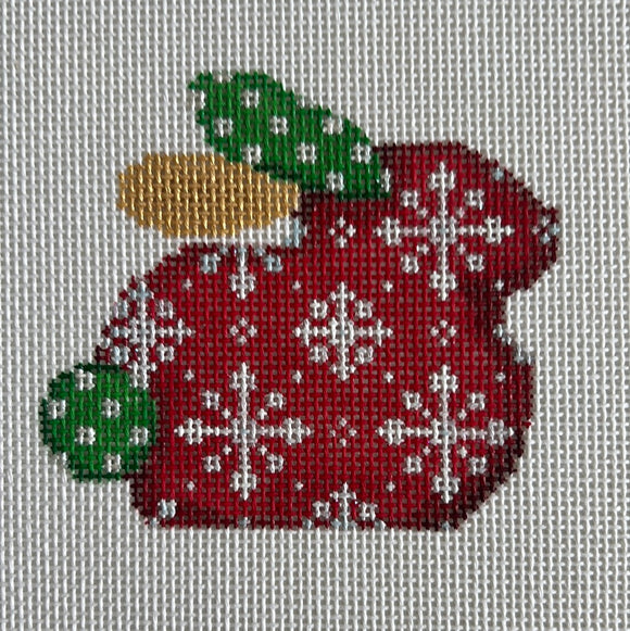 ATbr105 - Snowflakes on Red BunnyAssociated Talents Trunk Show May24