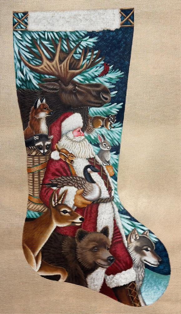 TTAXS398-13 - Woodland Christmas Stocking, 13 Mesh