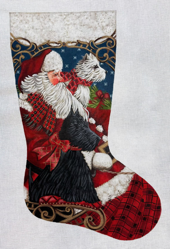 TTAXS406 - Westie, Scottie Sleigh Ride Stocking