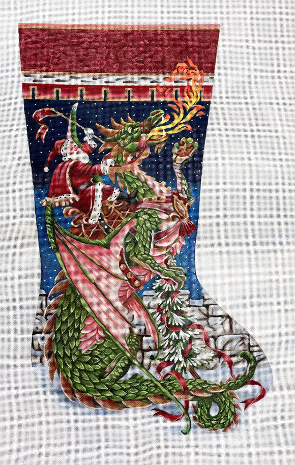 TTAXS407 - Santa and Dragon Stocking