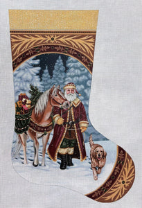 TTAXS449 - Santa and Pack Horse Stocking