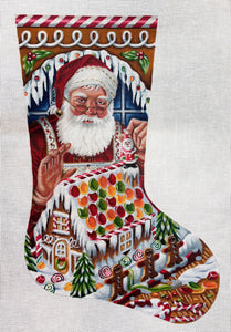 TTAXS327-13 - Santa Gingerbread House Stocking, 13 Mesh