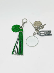 PREORDER: Tassel with Tool Kit - Green Sparkle