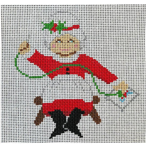 Mrs. Claus Needlepointing