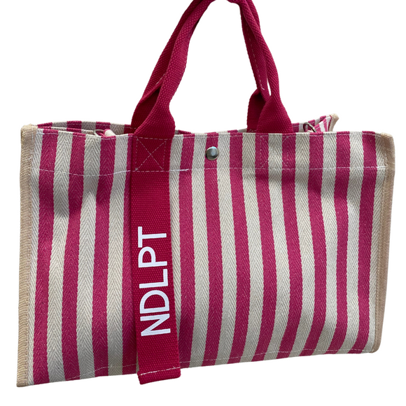 Stripe NDLPT Tote - Pink