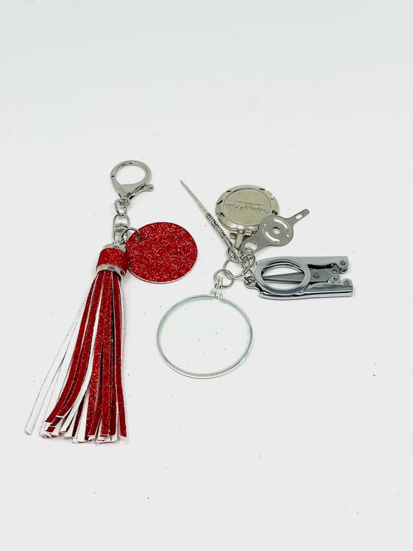 PREORDER: Tassel with Tool Kit - Sparkle Red