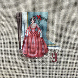 TTAXO210 - Ladies Dancing, Day 9, mini stocking #18