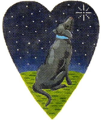 KB 260 - Midnight Black Labrador Heart - KBTS Sep23