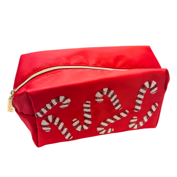 Zipper Pouch - Candy Canes