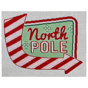 Retro North Pole Sign