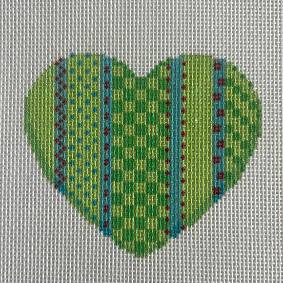 AThe804 - Vertical Lime Patterns HeartAssociated Talents Trunk Show May24