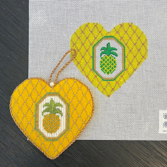 BR FH-02 Pineapple, Fancy Hearts w/stitch guide