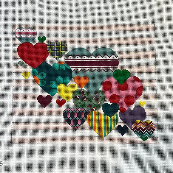 Hearts Collage with Stripes - APTS Feb24