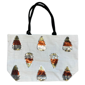 Halloween Tote - White Candy Corn