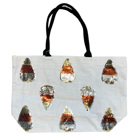 Halloween Tote - White Candy Corn