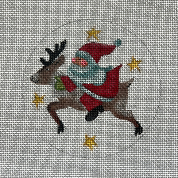 ADOR218 - Santa Flying on Reindeer
