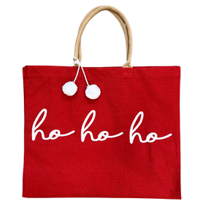 Large Tote - Red Ho Ho Ho