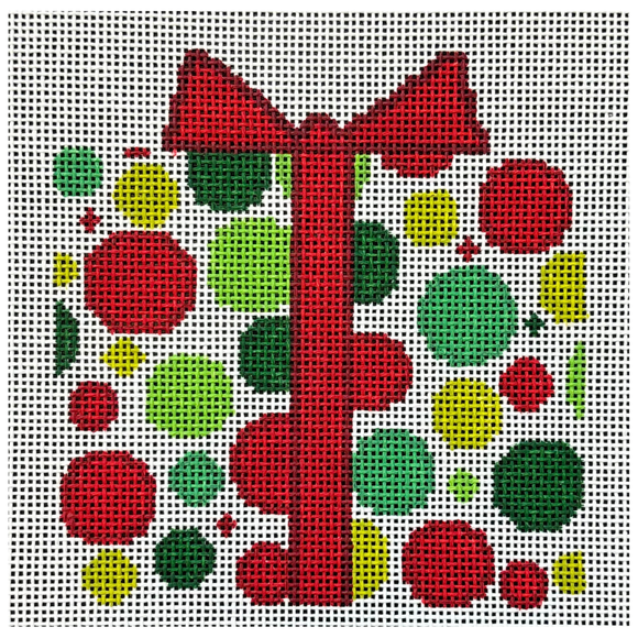 Bauble Dots Green/Red Traditional - Present