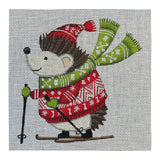 Nordic Hedgehog Needlepoint Canvas - 5” x 5”, 18 Mesh