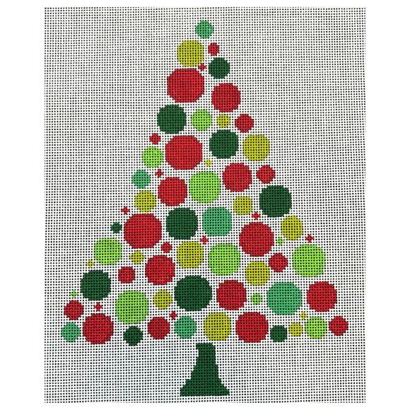 Bauble Dots Green/Red Traditional - Christmas Tree