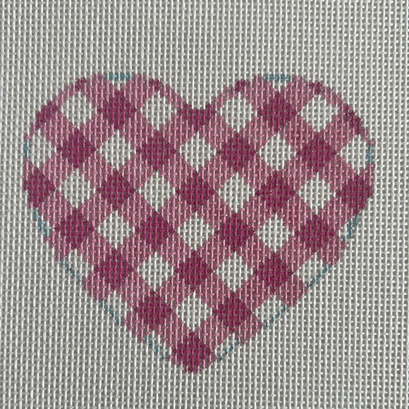AThe855LP - Light Pink Gingham HeartAssociated Talents Trunk Show May24