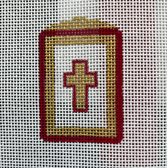 Cross Bookmark - red