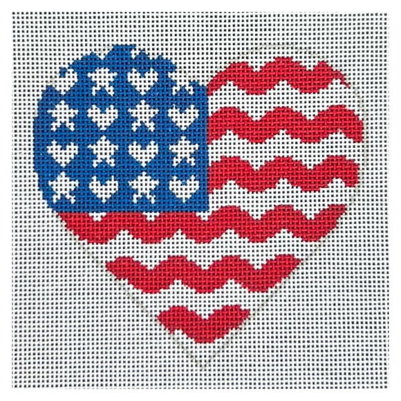 Heart - Patriotic Stars & Stripes