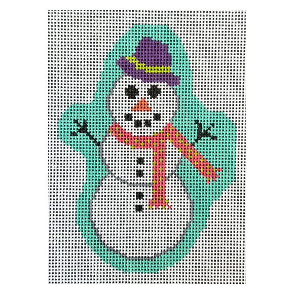 Snowman on Turquoise