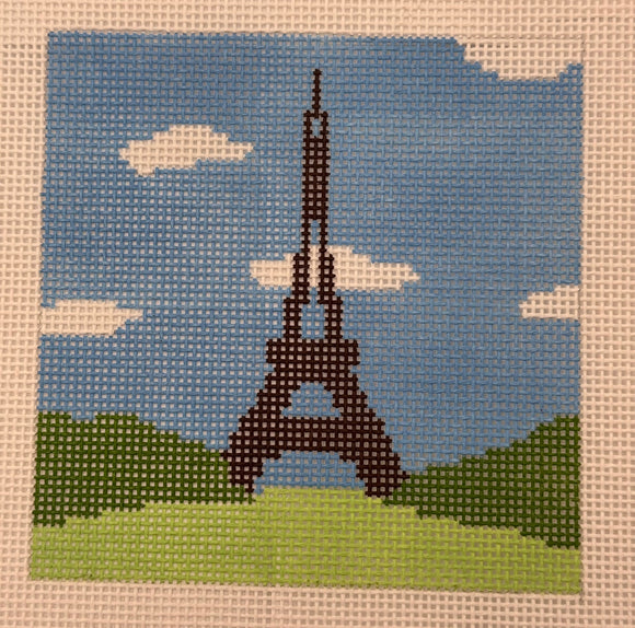 Eiffel Tower with Blue Sky