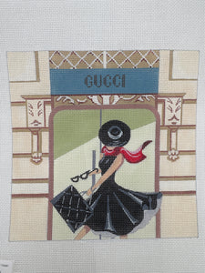 Gucci Store Front - 7" x 7", 18 Mesh