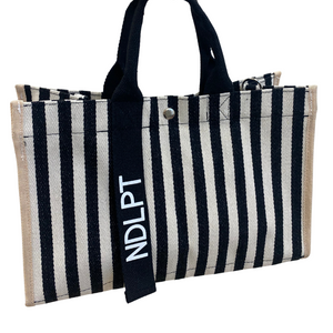 Stripe NDLPT Tote - Black