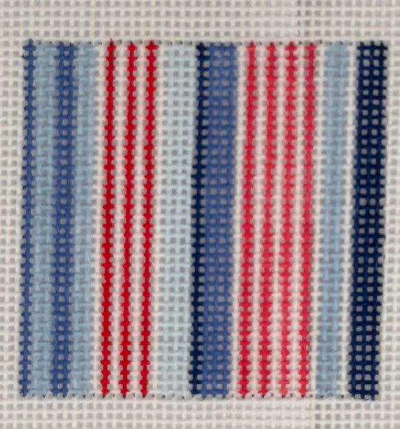 Americana Candy stripes on 18 mesh