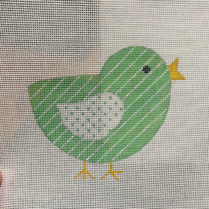Chick - Green diagonal lines