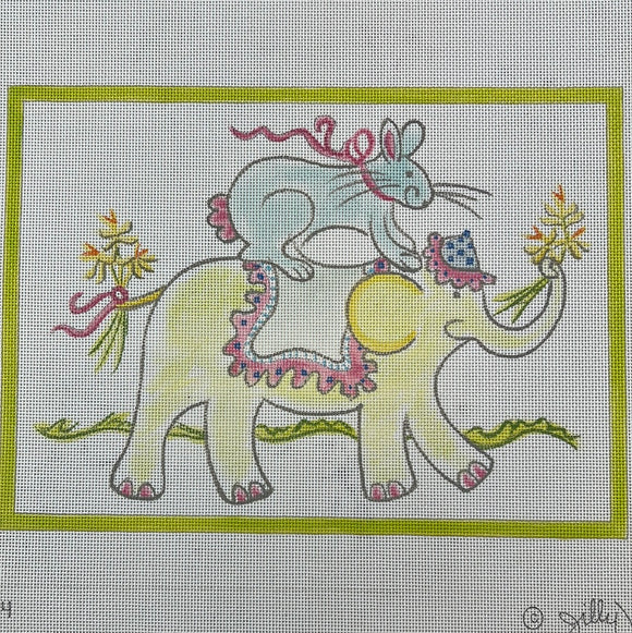 KDTS Apr24 - Jilly Walsh Bunny Riding on Elephant , SKU #JW-PL-14