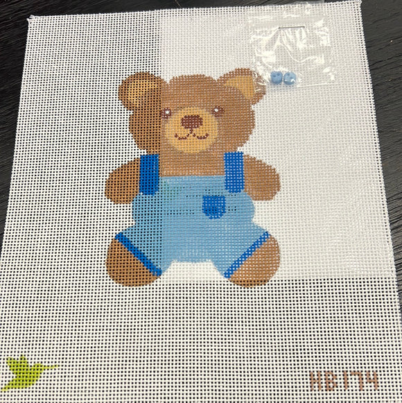 Hummingbird:HB-174 (Teddy Bear Smiles - Blue with stitchguide)